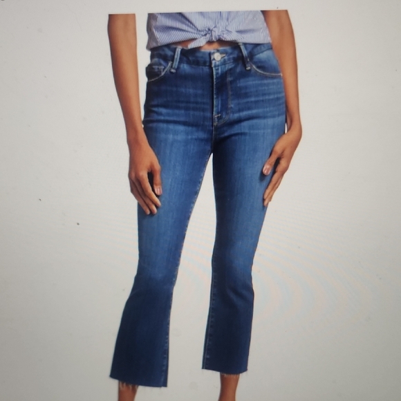 Frame Le Crop Mini Raw Edge Boot Cut Jeans Size 25 - Picture 1 of 8